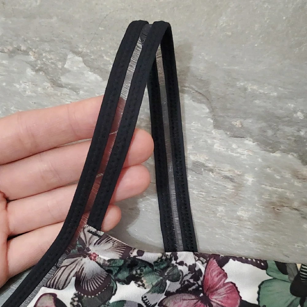 Lululemon Straight Up Bra So Fly Butterfly Angel Wing Multi/Black/Mink Berry. 6 - Picture 3 of 9